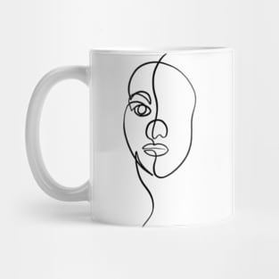 Woman face abstract art Mug